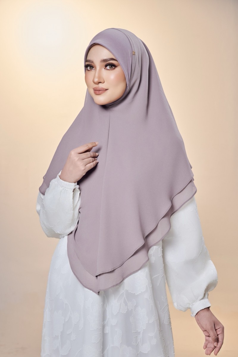 NAGEENA XL Khimar in Dusty Purple