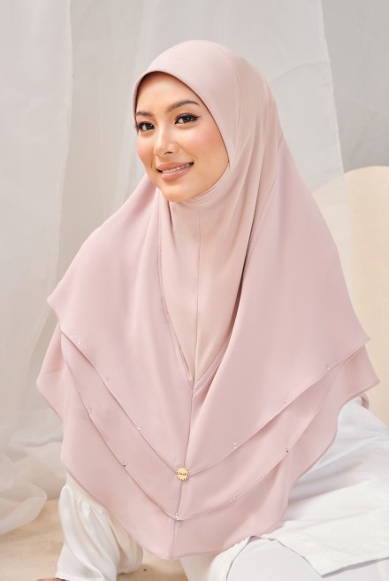 ARDEA Slip On Hijab in Soft Pink