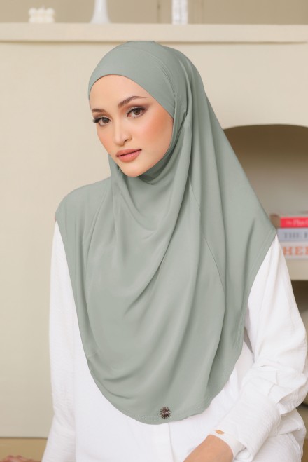 Aster Tudung Instant in Grey