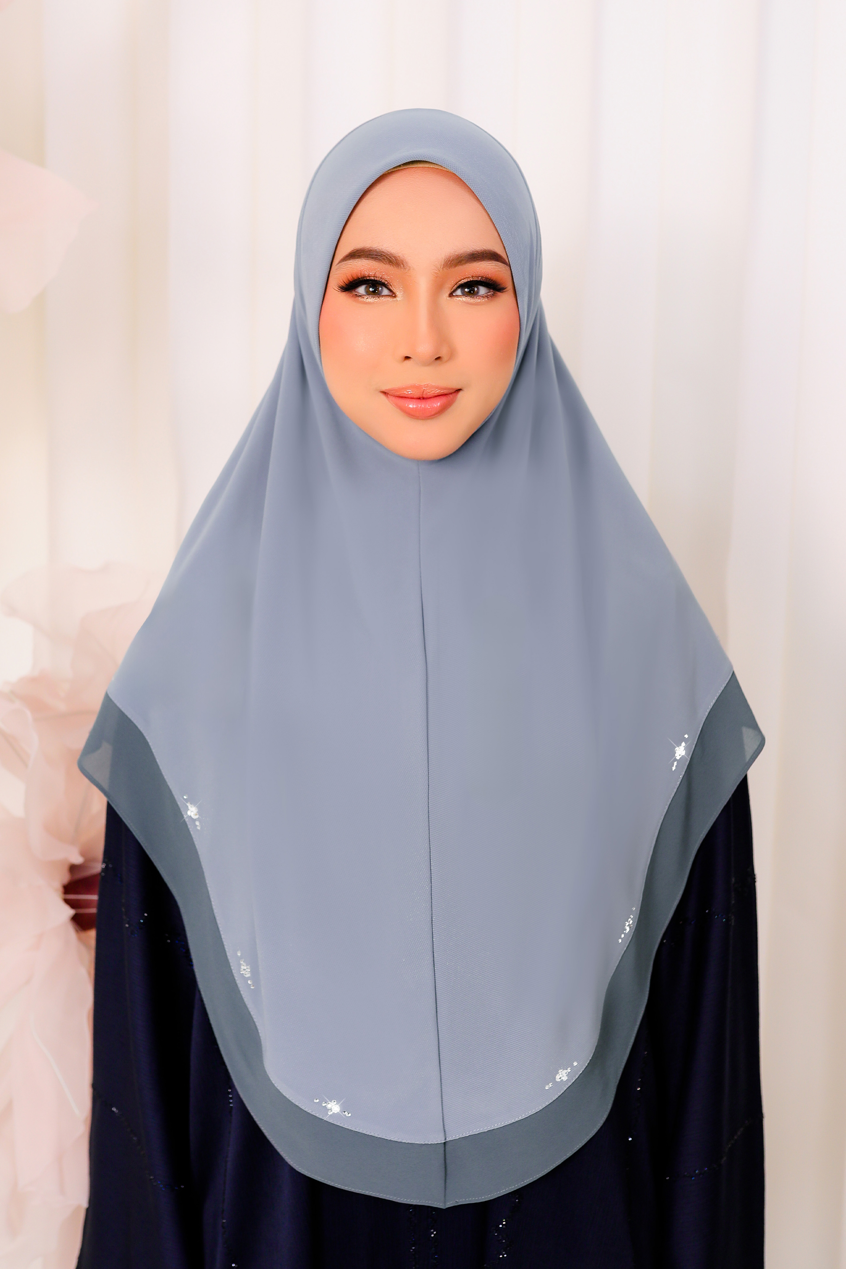 Indah Tudung Sarung 2.0 in Dusty Blue