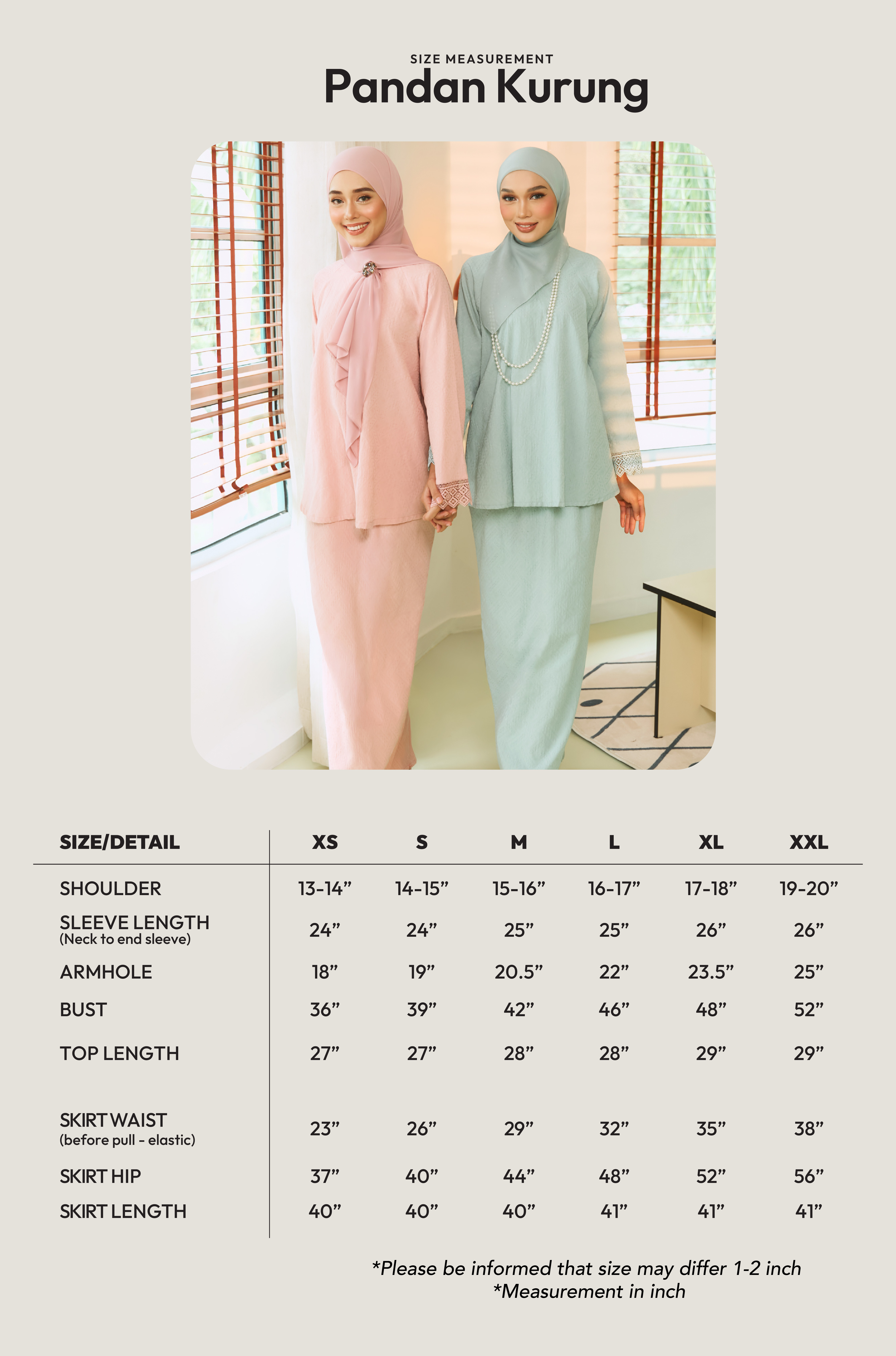 PANDAN Kurung in Dusty Brick
