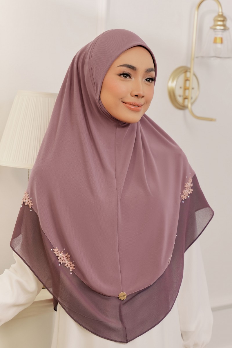 JIWA Tudung Sarung in Berry