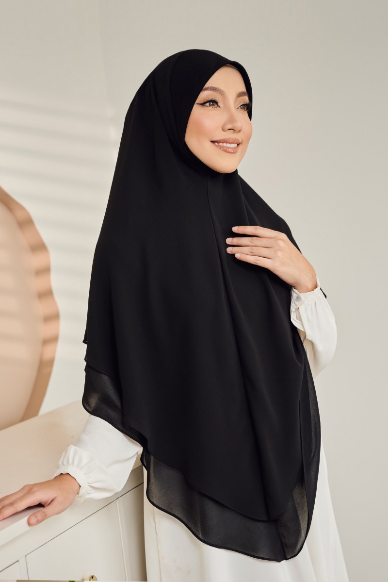 (AS-IS) Nageena Khimar in Black