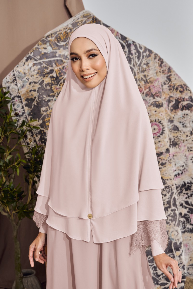 (AS-IS) NAZIA Khimar in Blush