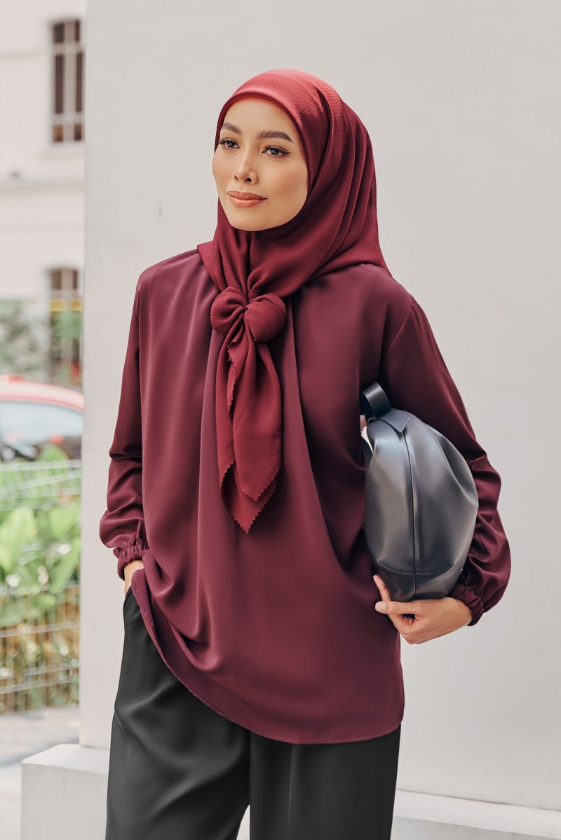 Ophelia Top in Burgundy