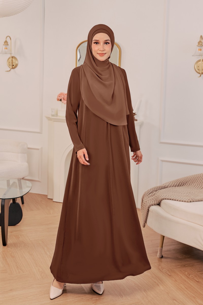 THARA Dress in Brown