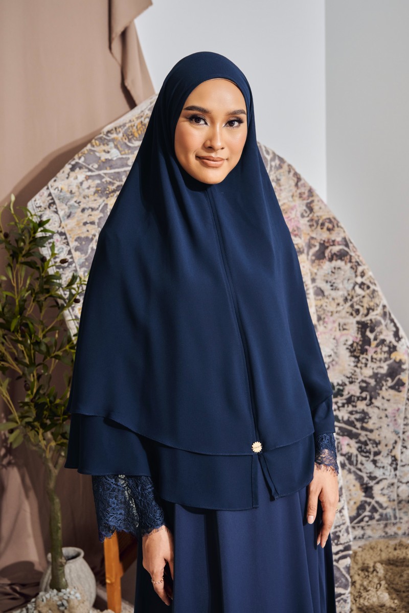 NAZIA Khimar in Deep Blue