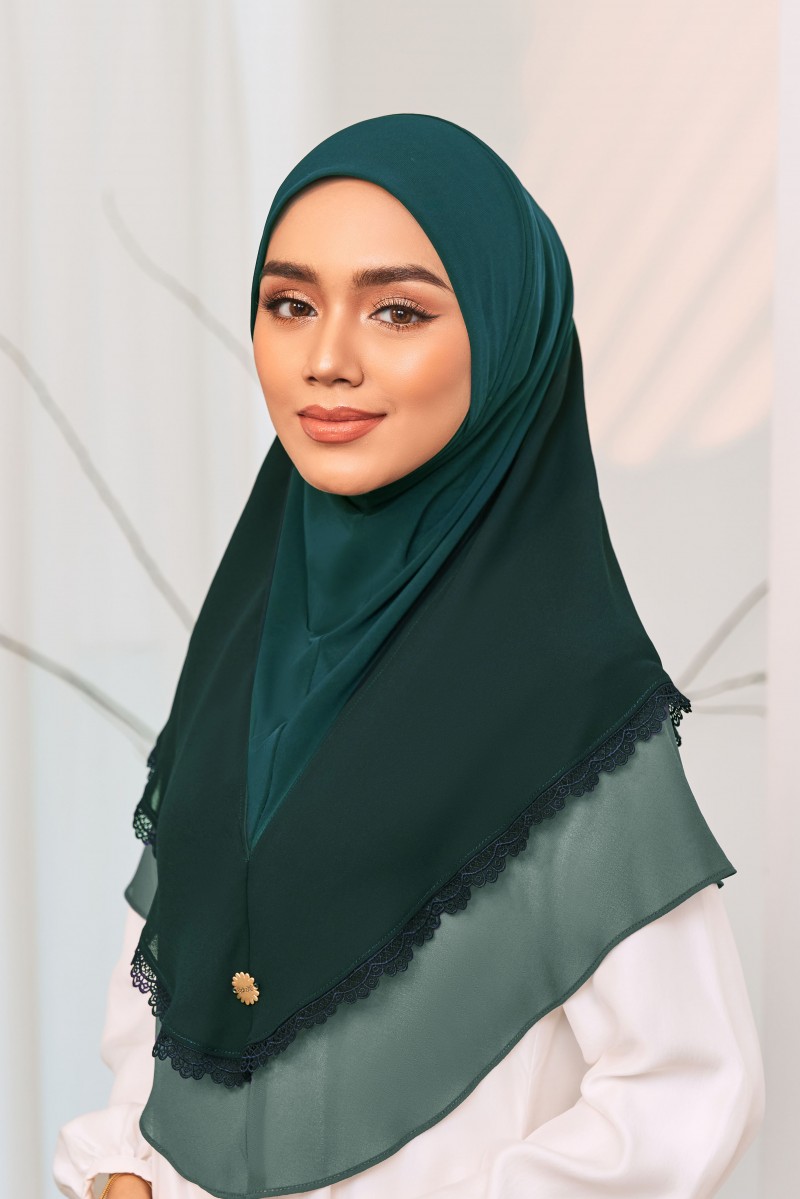 WARDA Tudung Sarung in Deep Green