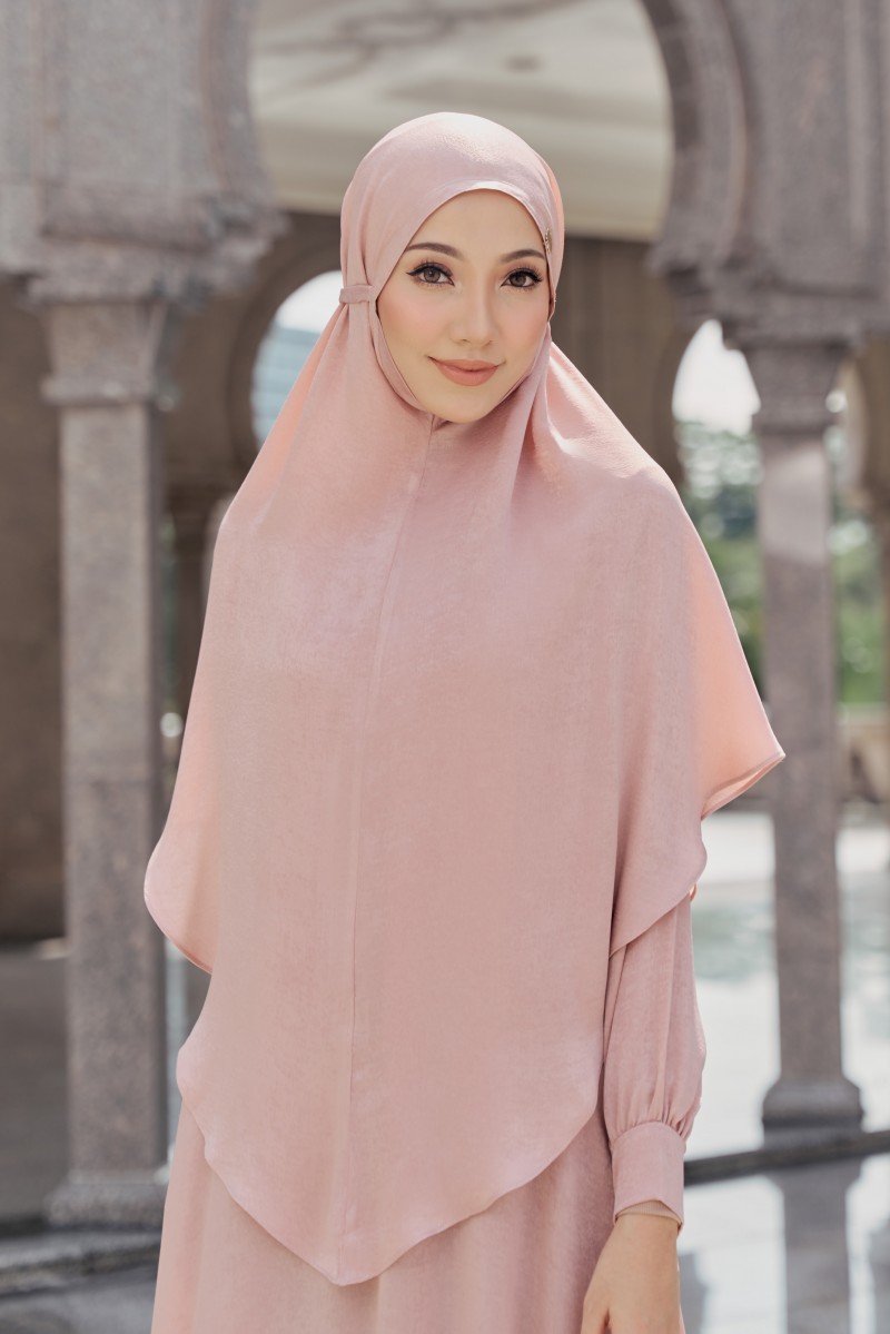 ZARIA Khimar in Dusty Pink