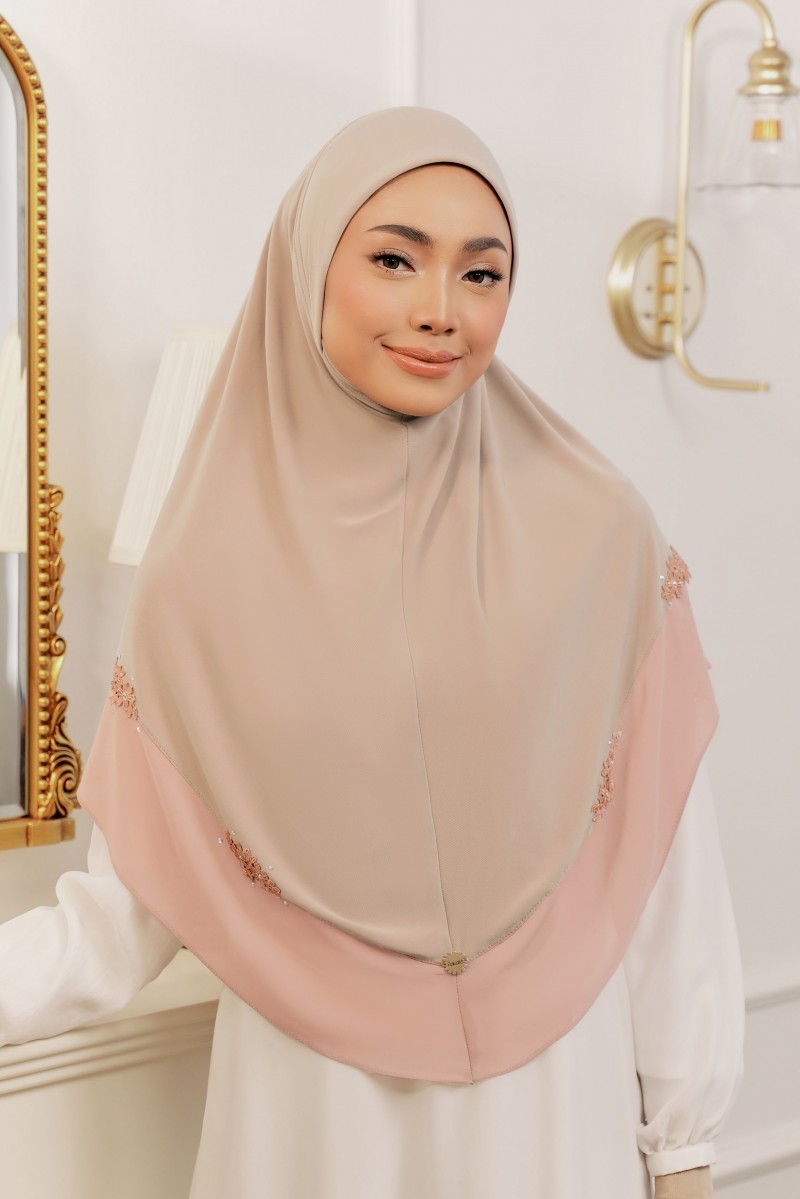 JIWA Tudung Sarung in Dusty Pink