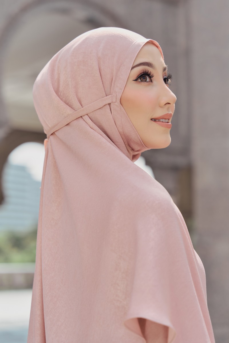 ZARIA Khimar in Dusty Pink