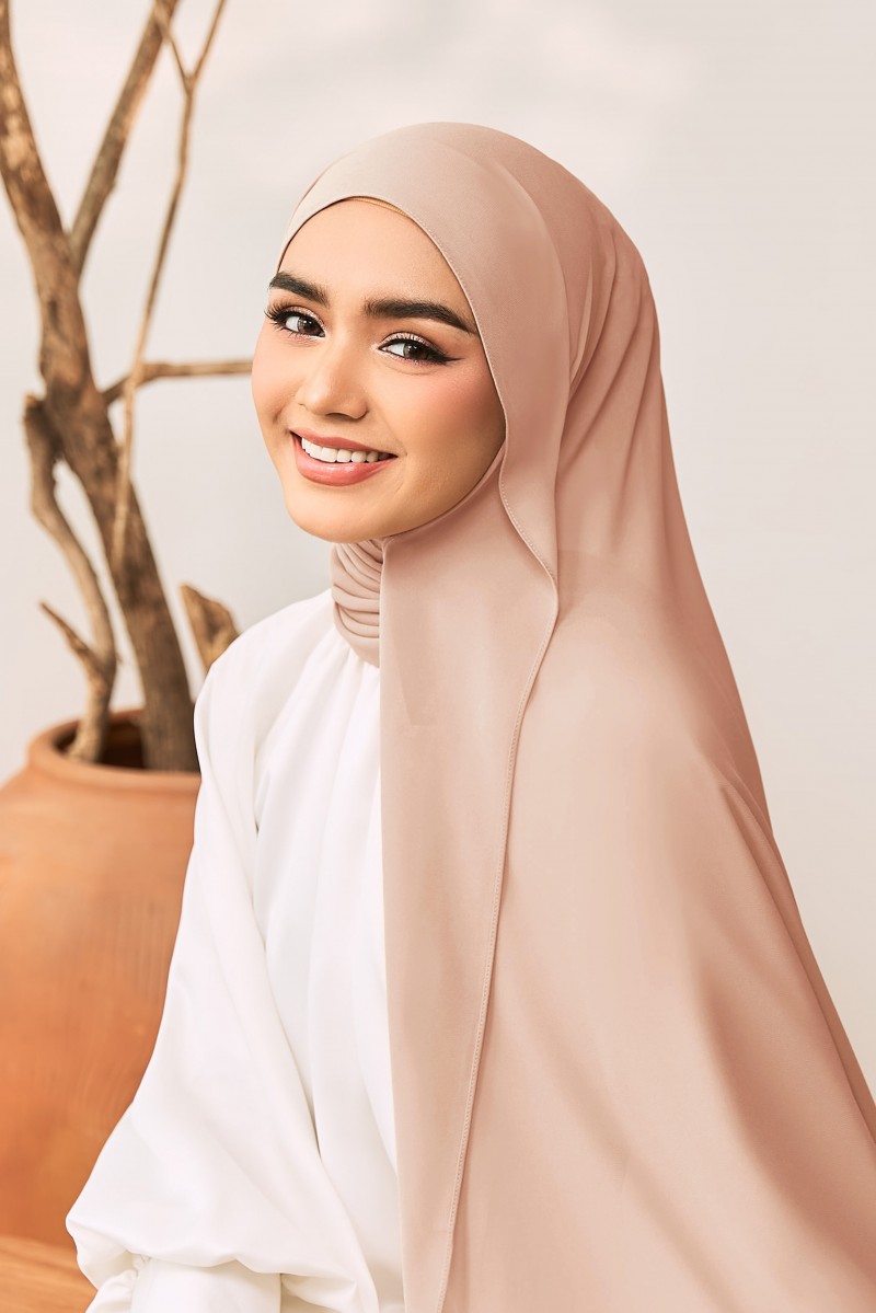 SHAMA Magnetic Long Shawl in Dusty Pink