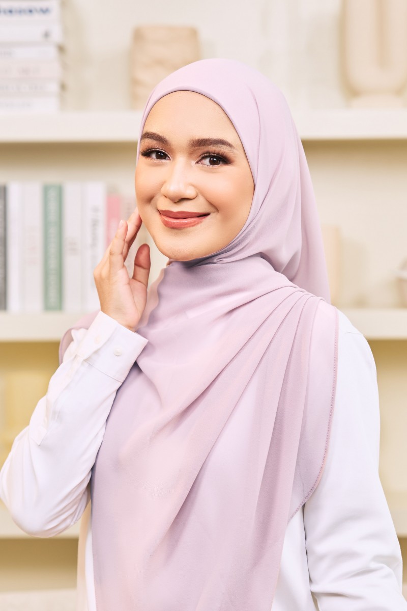 ADINA Instant Shawl with attached inner in Lavender