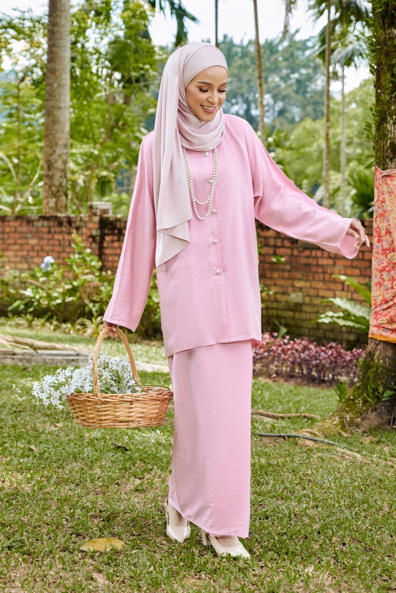 (AS-IS) Lalita Kurung in Lemonade Pink