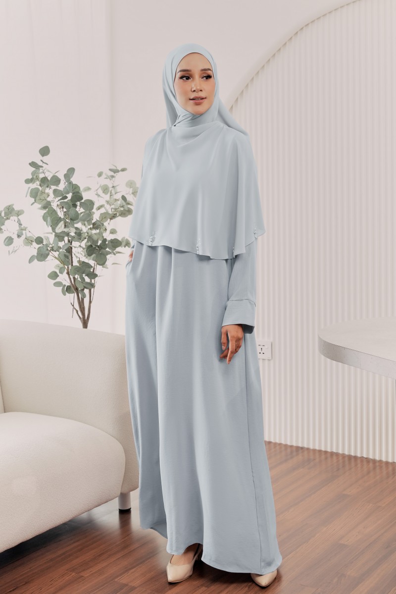 (AS-IS) BELVA Kaftan in Light Blue