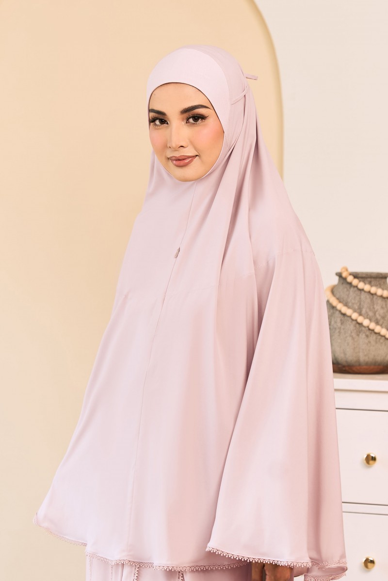 NUSRATI Mini Telekung in Light Pink (Top Only)