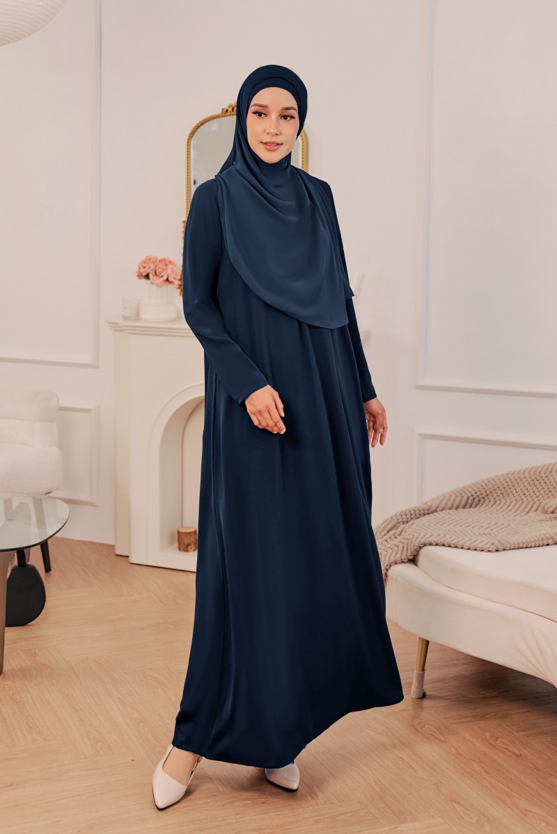 THARA Dress in Navy Blue