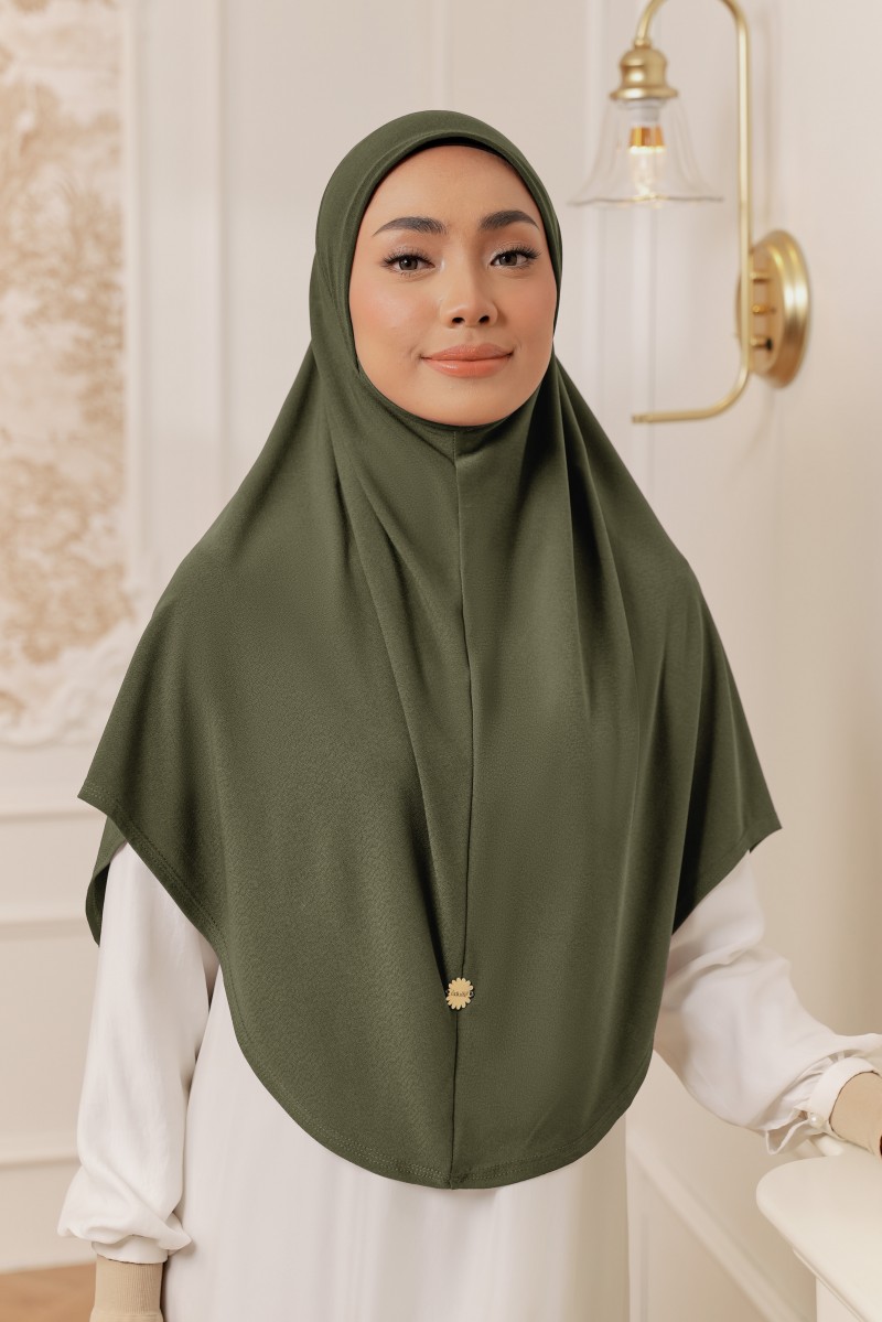 MEDINA Tudung Sarung in Olive Green