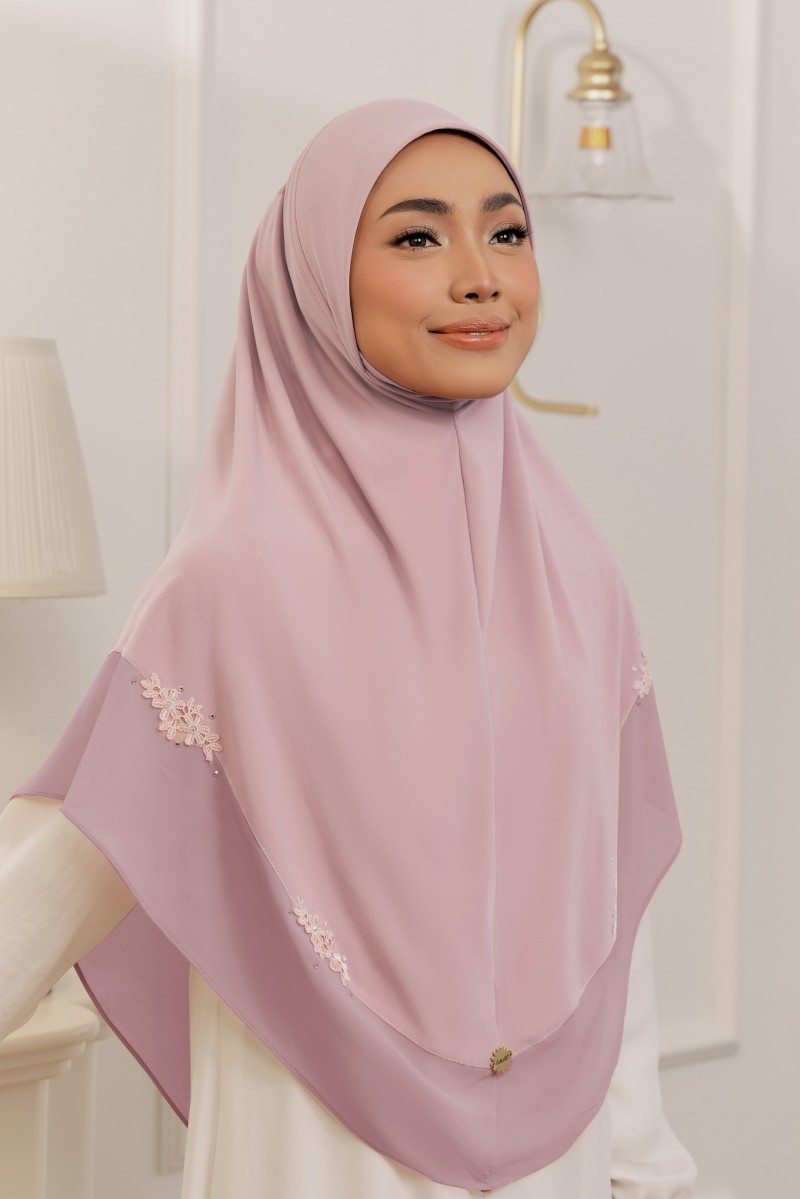 JIWA Tudung Sarung in Pink Lavender