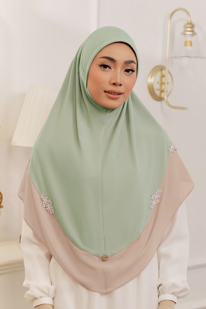 JIWA Tudung Sarung in Sage Green