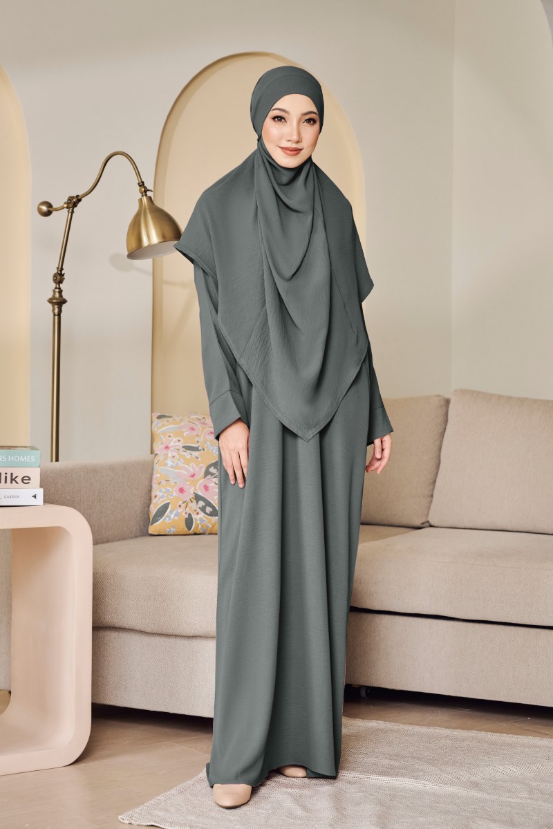 (AS-IS) BELVA Kaftan in Smokey Grey