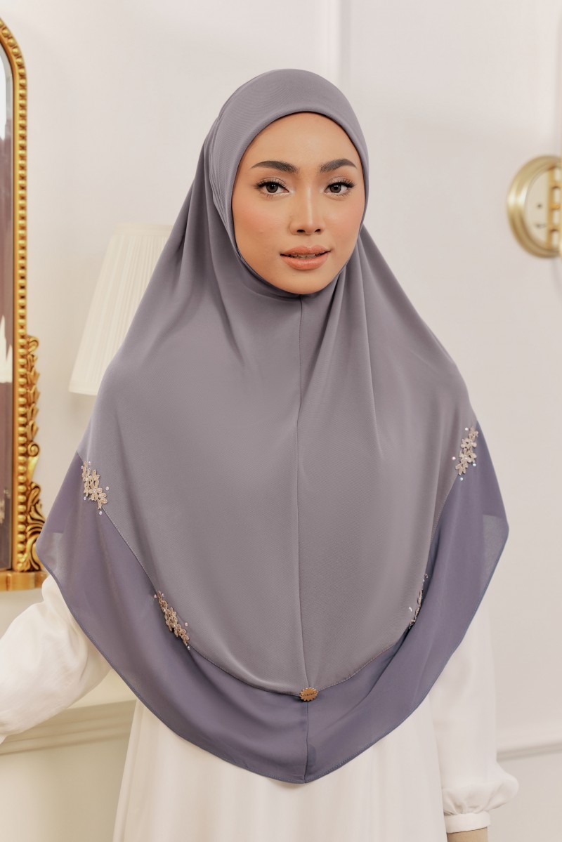 JIWA Tudung Sarung in Smokey Purple