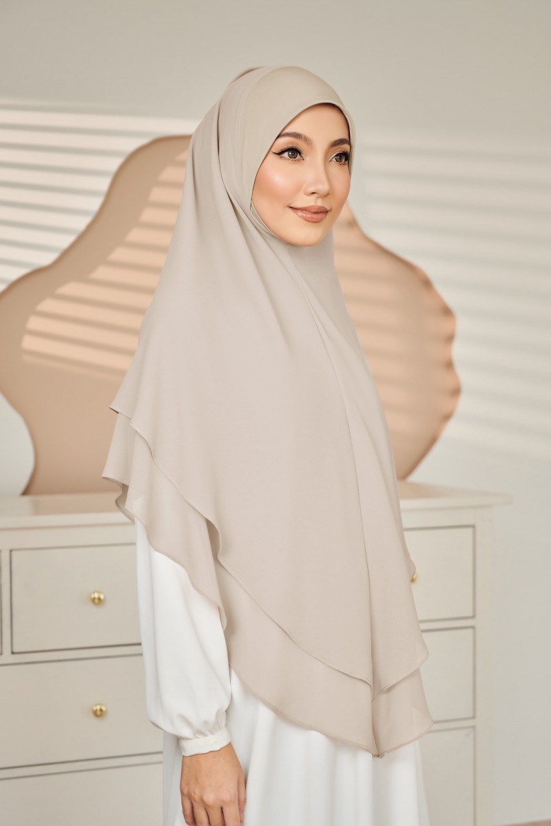 (AS-IS) Nageena Khimar in Toffe Brown