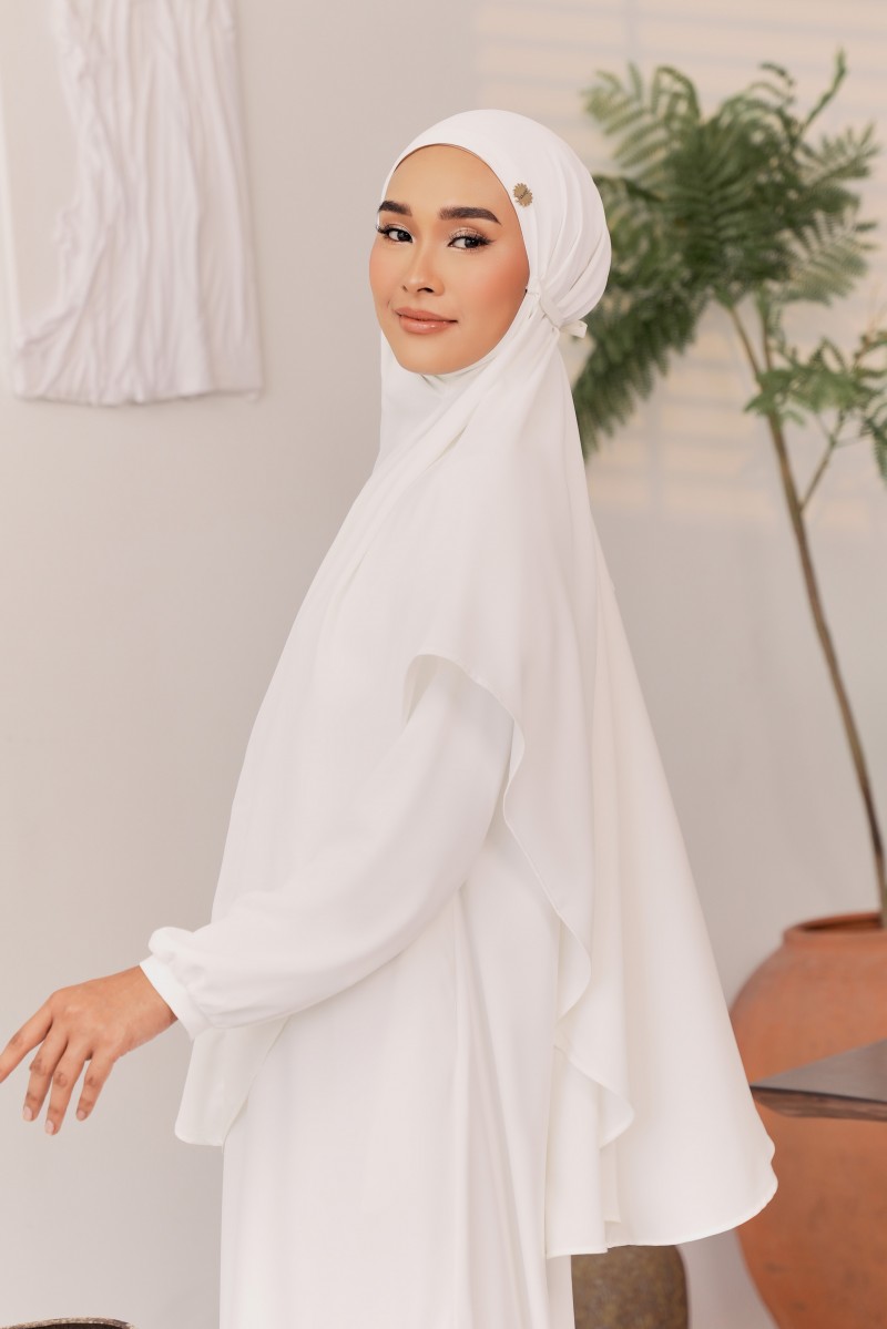 (AS-IS) KHAWLA Khimar in White