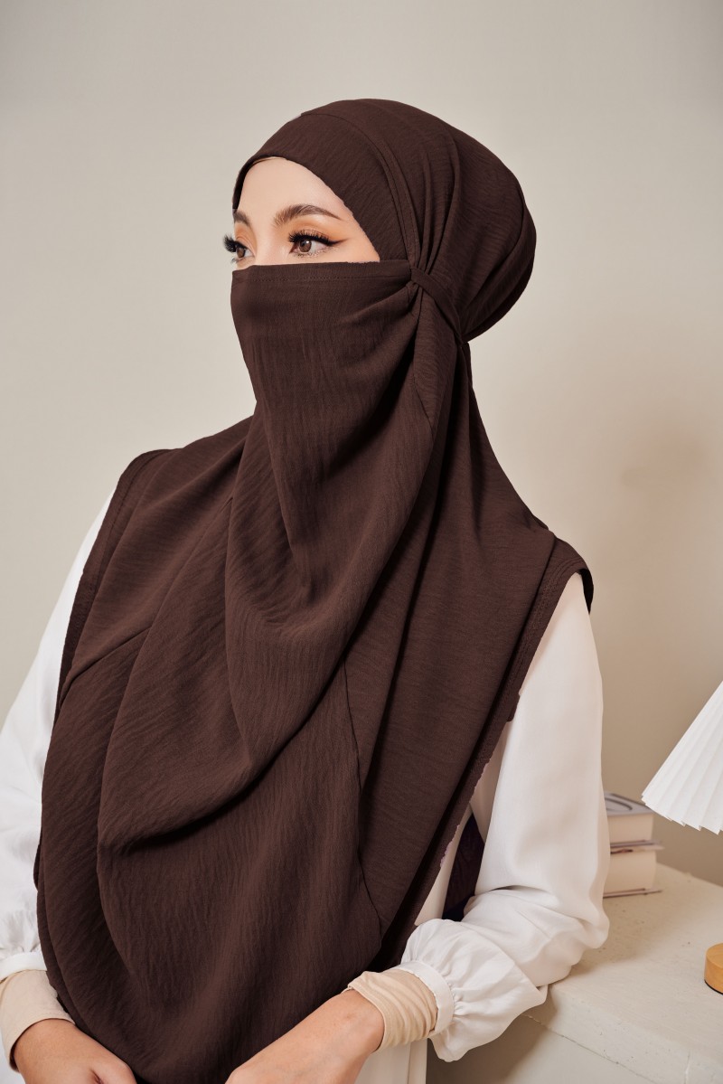 Neema Khimar in Dark Brown