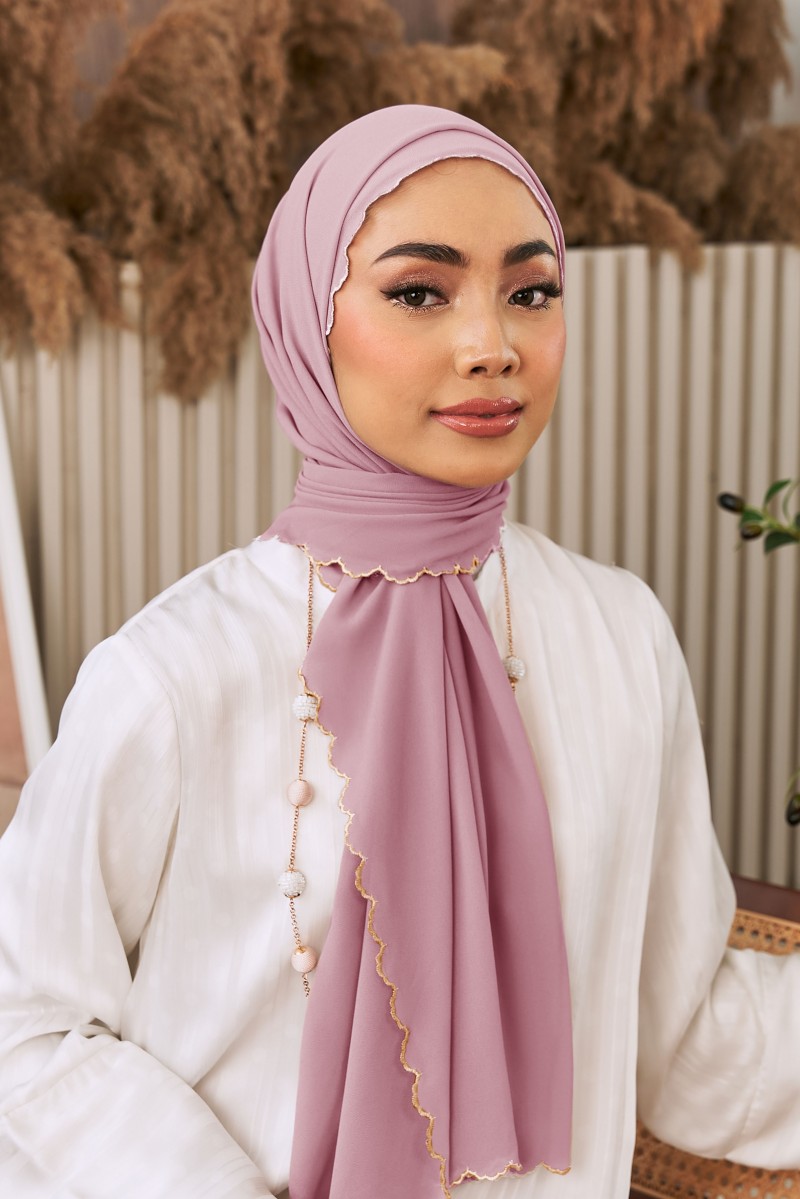 REKHA Sulam Shawl in Orchid