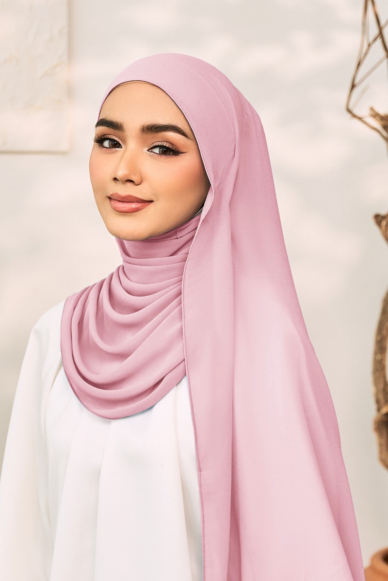 SHAMA Magnetic Long Shawl in Pink