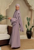 ATIKA Set Jubah with Khimar in Dusty Purple