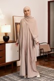 ELARA Jubah F1 in Beige Cream