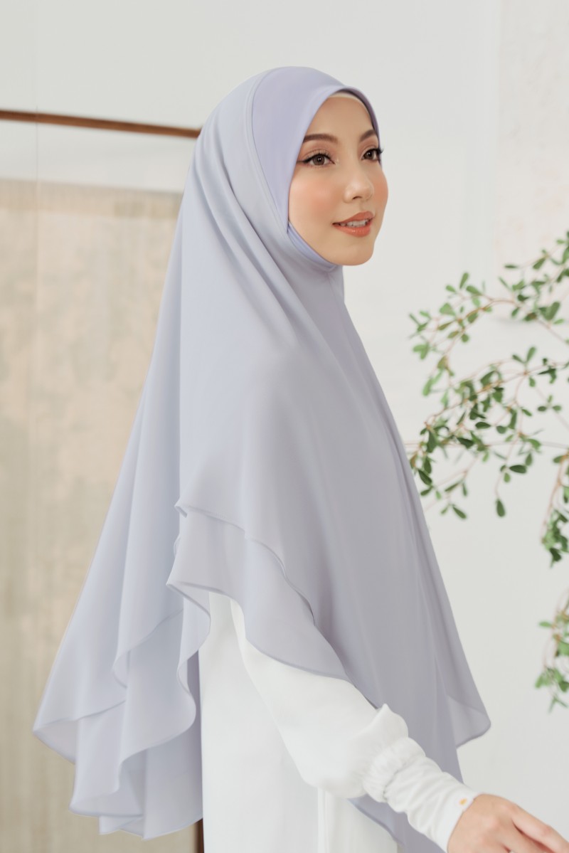 Nageena Khimar in Grey Purple