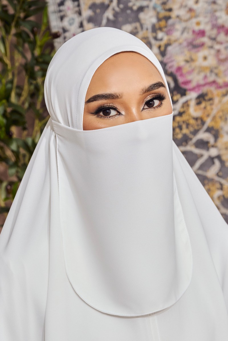 KHADIJA Purdah in White