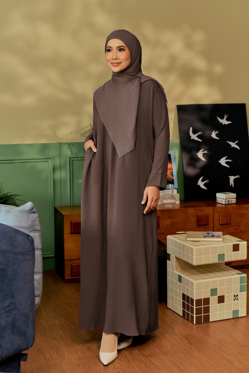 BELVA Kaftan in Dark Brown