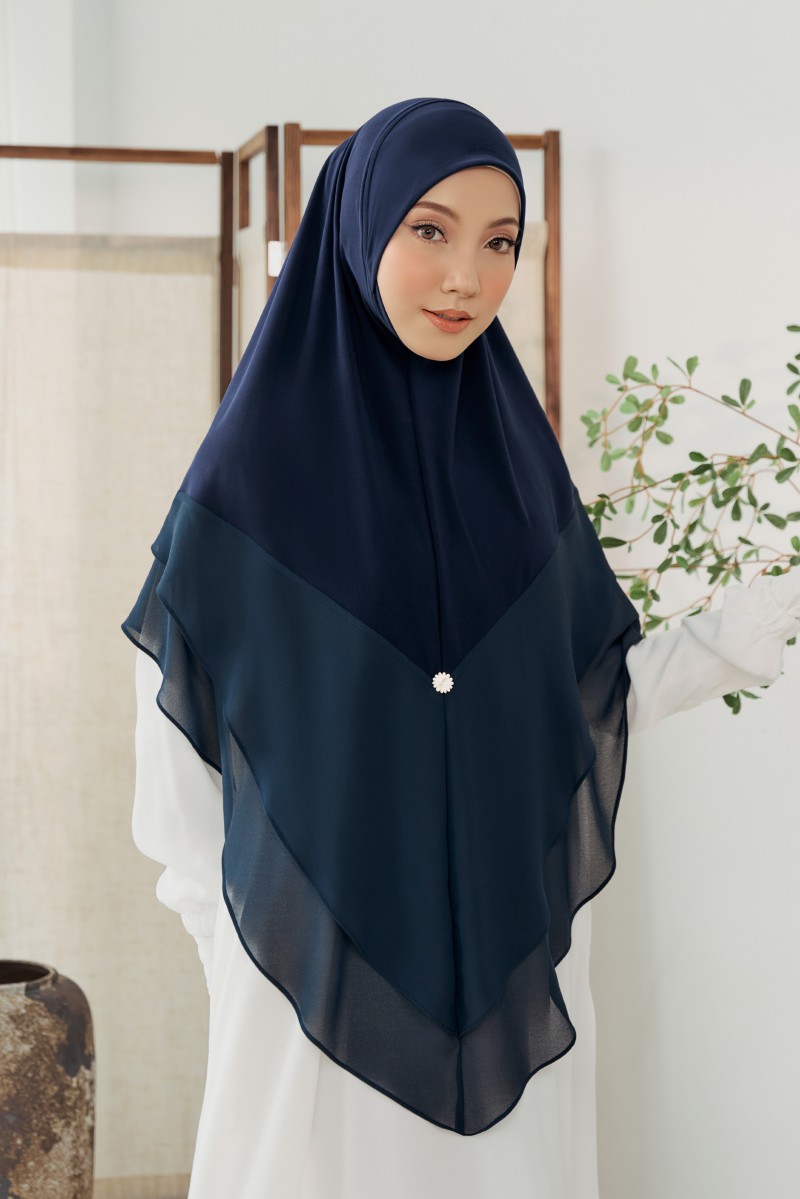 Nageena Khimar 2.0 in Navy Blue