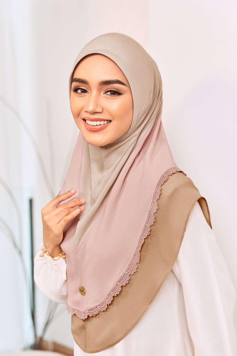 WARDA Tudung Sarung in Rosy Brown