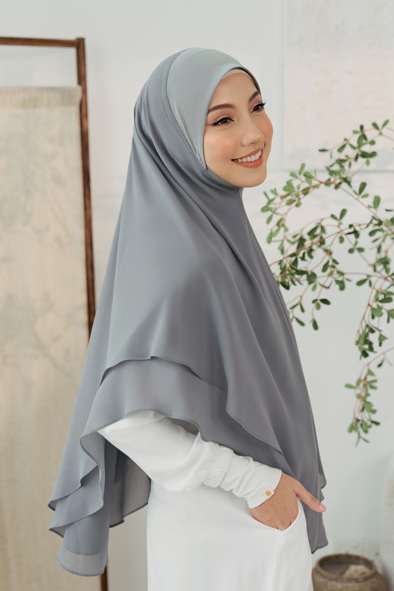 Nageena Khimar in Dark Grey