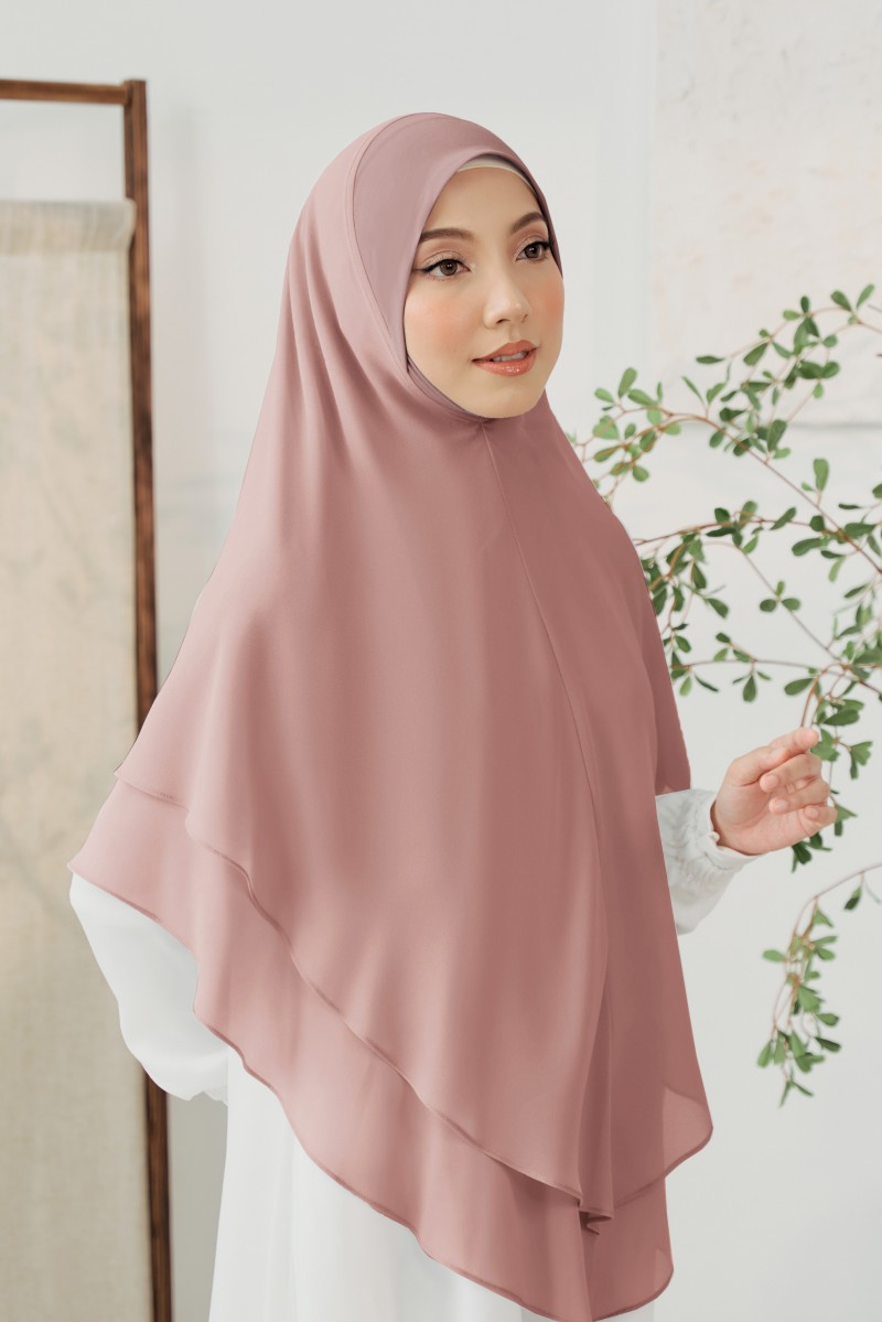 (AS-IS) Nageena Khimar in Pink Guava