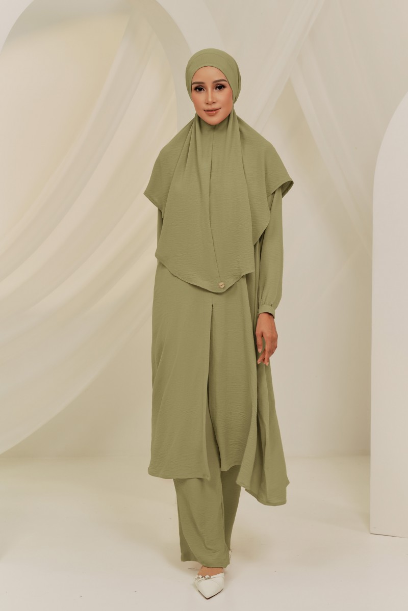New LANA Set in Dusty Olive with Khimar