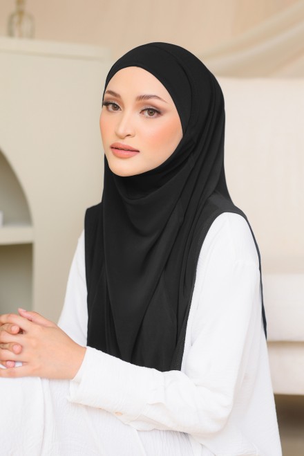 Aster Tudung Instant in Black