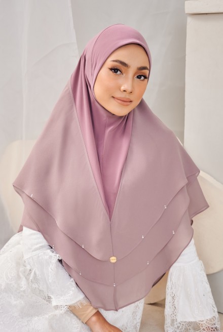 ARDEA Slip On Hijab in Mauve Pink