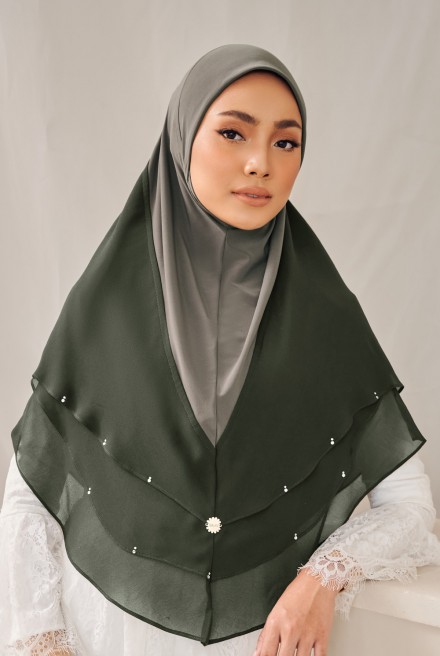 ARDEA Slip On Hijab in Olive